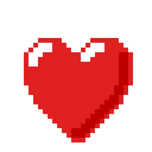 Pixel Art Red Heart Sticker