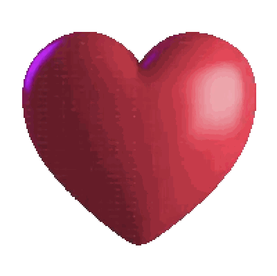 Pixel Art Red Heart With Purple Border Sticker