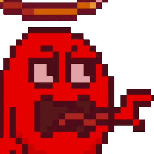 Pixel Art Red Object With Rei Sticker