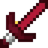 Pixel Art Red Sword With Yellow Blade Sticker