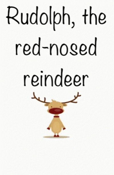 Pixel Art Reindeer With Red Nose Flying GIF
