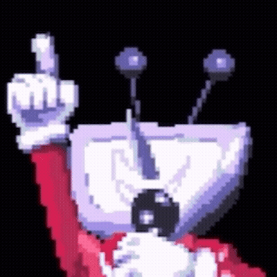 Pixel Art Robot Giving Thumbs Up GIF