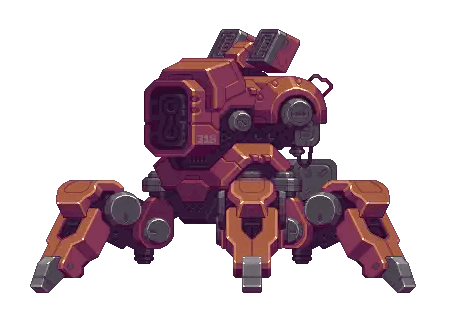Pixel Art Robot Number 318 Sticker