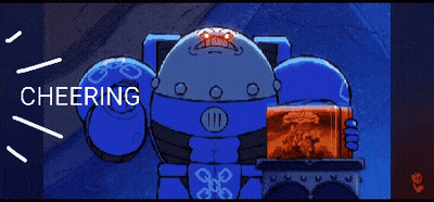 Pixel Art Robot With Number 98 On Chest GIF