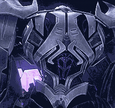 Pixel Art Robot With Purple Light GIF