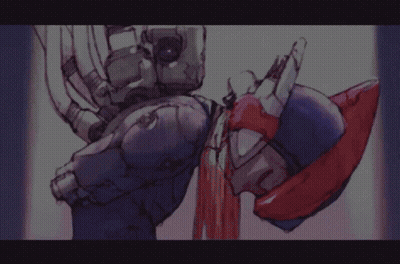 Pixel Art Robot With Red And Blue Hat GIF