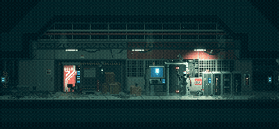 Pixel Art Room With Cola Sign GIF