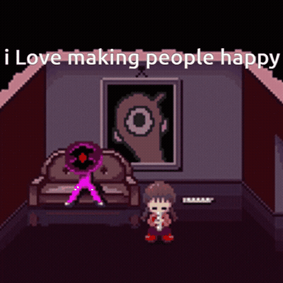 Pixel Art Room With I Love Making People Happy GIF