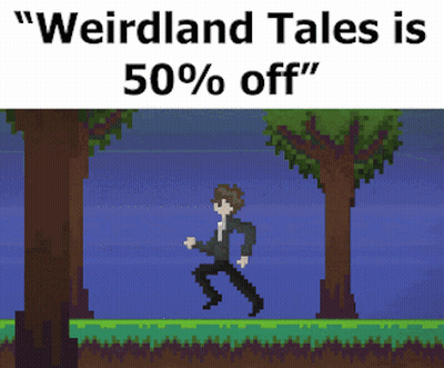 Pixel Art Runner Woods Weirdland Tales 50% Off GIF