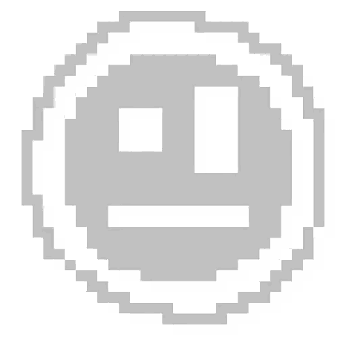 Pixel Art Serious Smiley Sticker