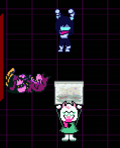 Pixel Art Sheep Holding Sign GIF