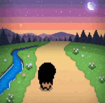 Pixel Art Sheep Walking Path GIF