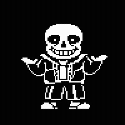 Pixel Art Skeleton With Blue Eyes GIF