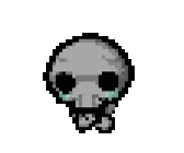 Pixel Art Skull With Tears Sticker