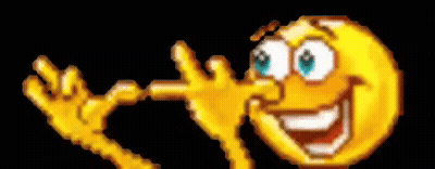 Pixel Art Smiley Face Thumbs Up GIF