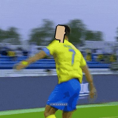 Pixel Art Soccer Player Number 7 GIF