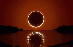 Pixel Art Solar Eclipse