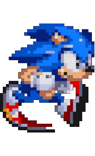 Pixel Art Sonic The Hedgehog Sticker