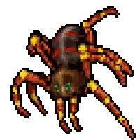 Pixel Art Spider With Long Claws Sticker