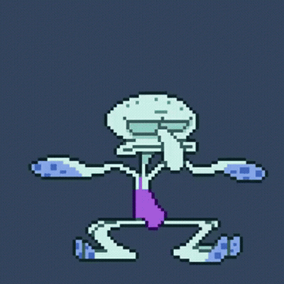 Pixel Art Squidward GIF