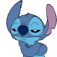 Pixel Art Stitch With Eyes Closed Sticker