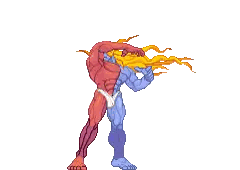 Pixel Art Superhero With Blonde Hair Sticker