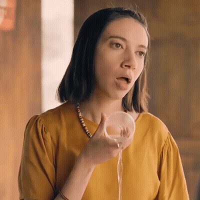 Pixel Art Thumbs Up Against Sunset GIF