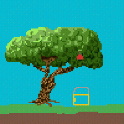 Pixel Art Tree And Cigarette GIF