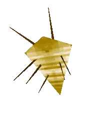 Pixel Art Triangle With Spikes Sticker