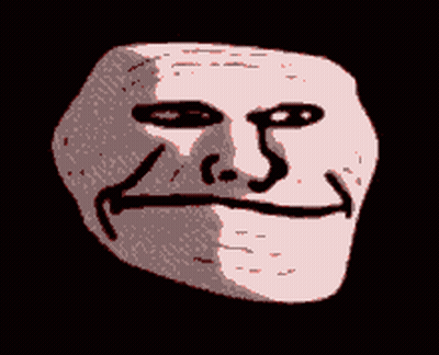 Pixel Art Troll Face Big Smile GIF