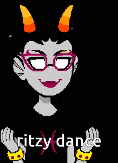 Pixel Art Troll Saying Fitzy Dance GIF