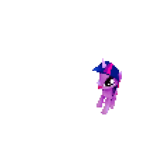 Pixel Art Twilight Sparkle In Blue And Pink Hat Sticker