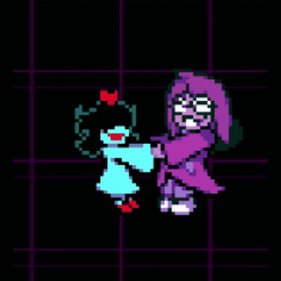 Pixel Art Two Girls Dancing Video Game GIF