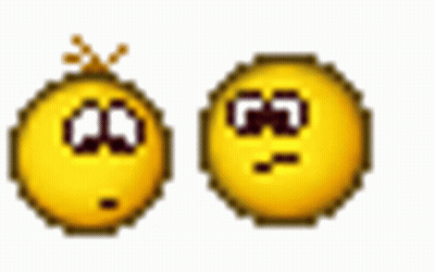 Pixel Art Two Smiley Faces Different Expressions GIF