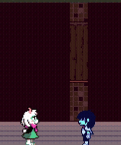 Pixel Art Video Game Character Next To Hanging Object GIF