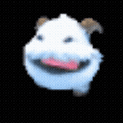 Pixel Art White Animal Sticking Out Tongue