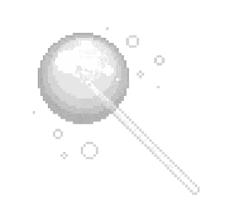 Pixel Art White Lollipop With Bubbles Sticker