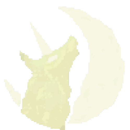 Pixel Art Wolf And Crescent Moon Sticker