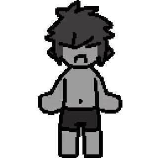 Pixel Art Wolf With Red Eyes And Nose Sticker