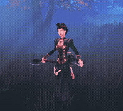 Pixel Art Woman Holding Red Sword GIF
