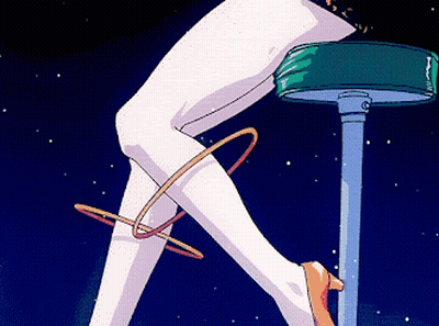 Pixel Art Woman's Legs With Hoops GIF
