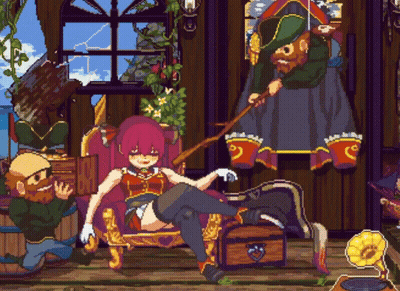 Pixel Art Woman Sitting On Couch GIF