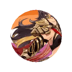 Pixel Art Woman With Long Hair In Circle Sticker