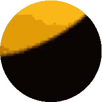 Pixel Art Yellow And Black Circle Sticker
