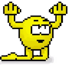 Pixel Art Yellow Smiley Face Sticker