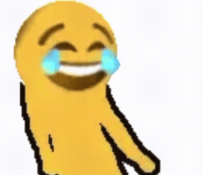 Pixel Art Yellow Smiley Laughing And Crying GIF