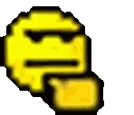 Pixel Art Yellow Smiley Thumbs Up Sticker