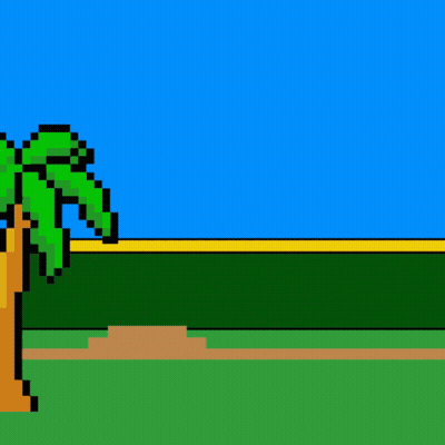 Pixel Baseball Player In Sea 44 Jersey GIF