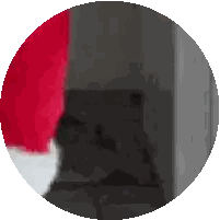 Pixel Black Cat Wearing Santa Hat Sticker