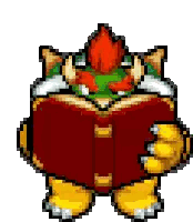 Pixel Bowser Holding Red Book Sticker